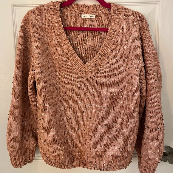 Pink knit confetti sweater - Picture 5 of 7